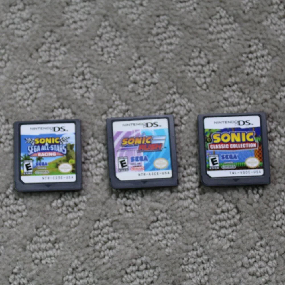 Set of 3 Nintendo DS Games: Sonic All-Stars, Sonic Classic, Sonic Rush